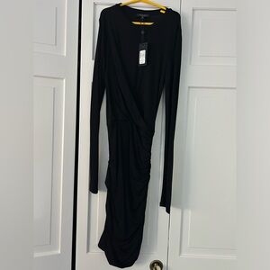 Rag and bone black Holly drape mini dress. NWT, never worn.
